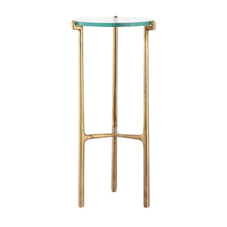 ELK SIGNATURE Accent Table, 9.75 in W, 9.75 in L, 22.5 in H, Metal Top H0805-10878